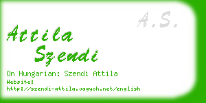 attila szendi business card